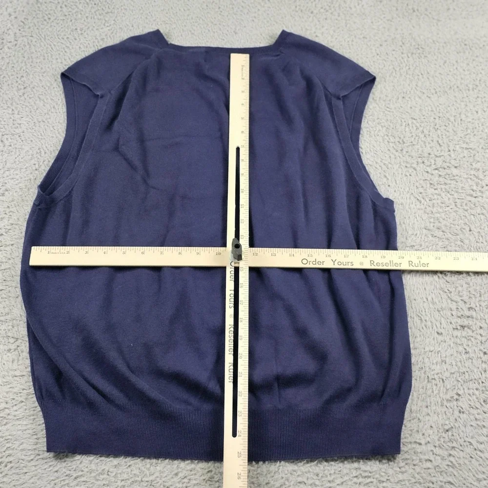 Polo Ralph Lauren Sweater Vest Mens 2XL Navy Blue‎ Pima Cotton Pullover Classic
